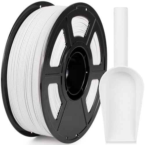 IEMAI Glasfaserverstärktes ABS Filament 1.75mm 1Kg, Weiß PETG GF 3D Drucker Filament, Hohe Schlagzähigkeit, Haltbarkeit, Steifigkeit, Passend für die meisten FDM 3D Drucker von IEMAI