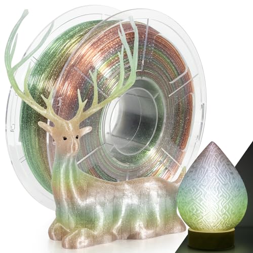 IEMAI High Speed PETG Filament 1,75mm, 3D Drucker Filament Glitzern PETG Regenbogen 1Kg, Flammpunkt Transparent PETG Filament für Hochgeschwindigkeitsdruck, Maßgenauigkeit +/- 0.02mm von IEMAI