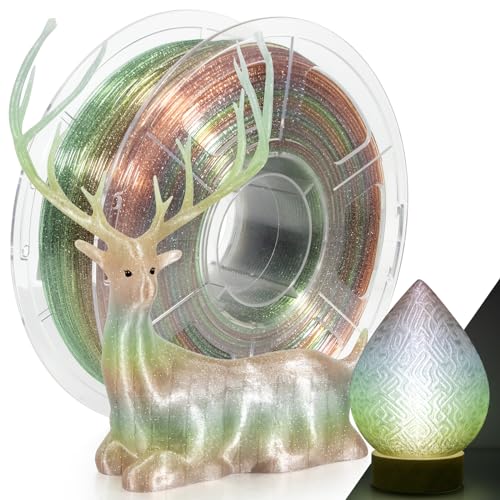 IEMAI PETG Filament 1.75mm, Flammpunkt Transparent PETG Regenbogen 1Kg, High Speed 3D Drucker Filament, Maßgenauigkeit +/- 0,02 mm von IEMAI