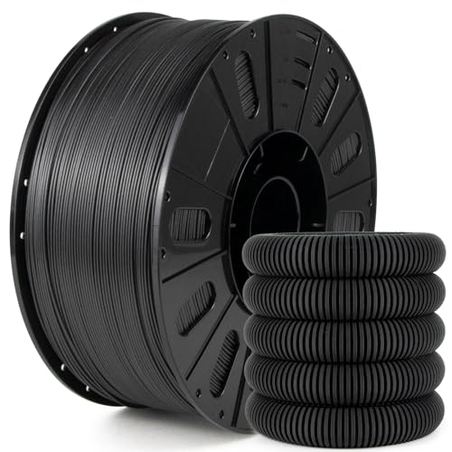 IEMAI PETG CF 3Kg, Kohlefaser PETG Filament 1.75mm, PETG Schwarz mit 20% Carbon Fibre, PETG CF 3D Drucker Filament 1.75mm, Maßgenauigkeit +/- 0,02 mm von IEMAI