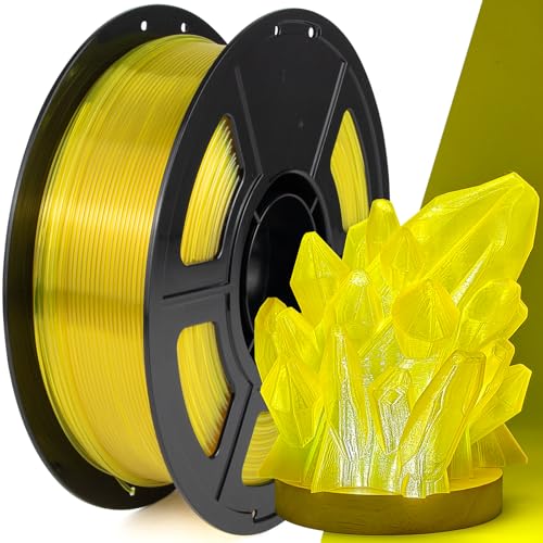 IEMAI PETG Filament 1.75mm, Transparent PETG Gelb 1Kg, High Speed 3D Drucker Filament, Maßgenauigkeit +/- 0,02 mm, Geeignet für den Druck von Lampenschirmen Dekorationen von IEMAI