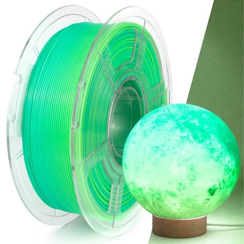 IEMAI PETG Filament 1.75mm 1Kg, High Speed Durchscheinend PETG Gradient Regenbogen Gelb Grün 3D Drucker Filament, Maßgenauigkeit +/- 0,02 mm von IEMAI