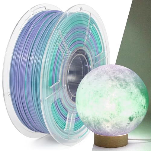 IEMAI PETG Filament 1.75mm, Durchscheinend PETG Grün Violett 1Kg, Regenbogen PETG High Speed 3D Drucker Filament, PETG 1.75mm, Maßgenauigkeit +/- 0,02 mm von IEMAI
