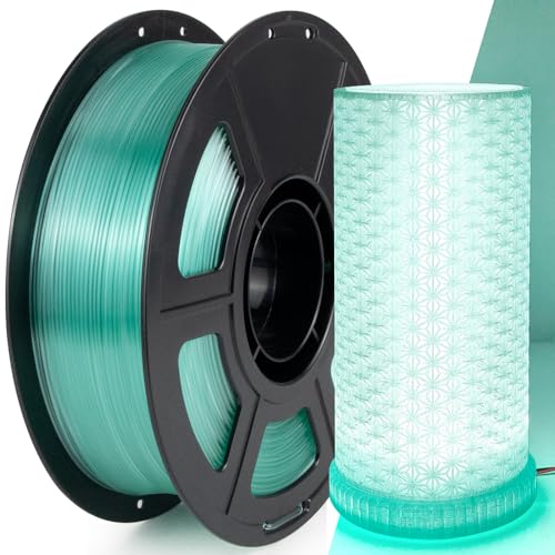 IEMAI PETG Filament 1.75mm, Transparent PETG Cyan 1Kg, High Speed 3D Drucker Filament, Maßgenauigkeit +/- 0,02 mm, Geeignet für den Druck von Lampenschirmen Dekorationen von IEMAI