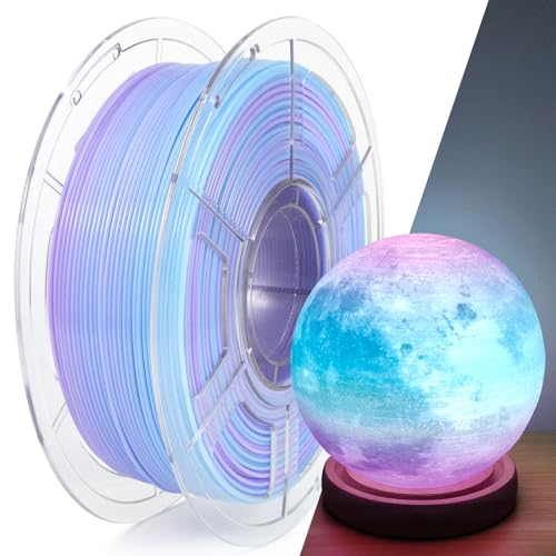 IEMAI PETG Filament, durchscheinendes PETG 3D-Drucker-Filament, Farbverlauf PETG Blauviolett, PETG 1 kg, Hochgeschwindigkeits-PETG-Filament 1,75 mm, Maßgenauigkeit +/- 0,02 mm von IEMAI
