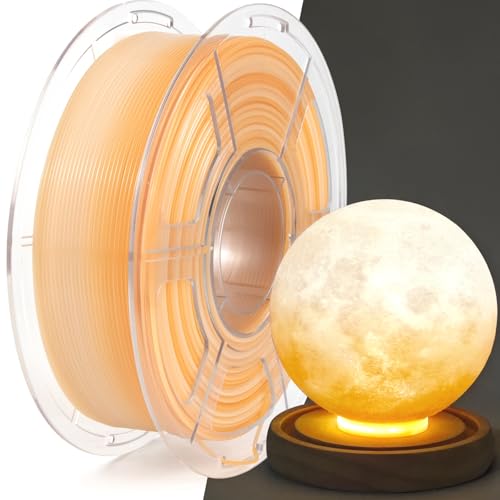 IEMAI PETG Filament 1.75mm, Durchscheinend PETG Orange Weiß 1Kg, Regenbogen PETG High Speed 3D Drucker Filament, PETG 1.75mm, Maßgenauigkeit +/- 0,02 mm von IEMAI