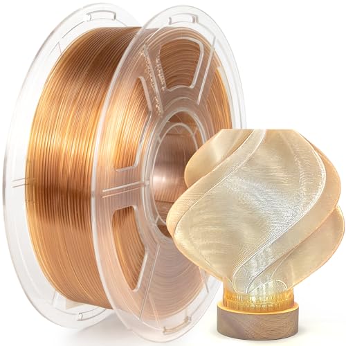 IEMAI PETG Filament 1.75mm, Transparent PETG Champagner 1Kg, High Speed 3D Drucker Filament, Maßgenauigkeit +/- 0,02 mm, Geeignet für den Druck von Lampenschirmen Dekorationen von IEMAI