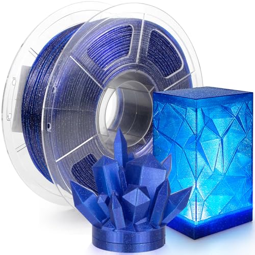 IEMAI PETG Filament 1.75mm 1Kg, Flammpunkt Transparent PETG Blau, High Speed 3D Drucker Filament, Maßgenauigkeit +/- 0,02 mm von IEMAI