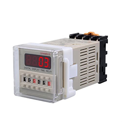 IENYU 12 V 24 V 110 V 220 V Multifunktions-Digital-Timer-Relais Einschaltverzögerung 8 Pins SPDT DH48S-S Wiederholungszyklus 0,1S-99H (Größe: 12 V DC) von IENYU