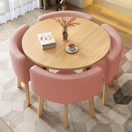 IEOWY Kitchen Breakfast Bar Table and Chair Set, Kitchen Dining Table Set for 4,Small Conference Room Tables Simple Office Table Round Furniture Table and Chair Set 1 IEOWY Kitchen Breakfast Bar Table and Chair Set, Kitchen Dining Table Set for 4,Small Conference Room Tables Simple Office Table Round Furniture Table and Chair Set 1 von IEOWY