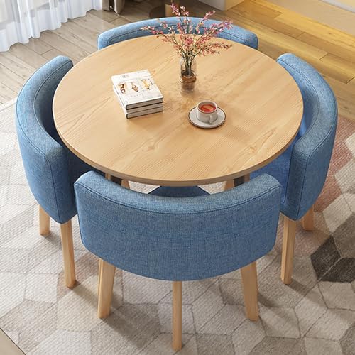 IEOWY Kitchen Breakfast Bar Table and Chair Set, Kitchen Dining Table Set for 4,Small Conference Room Tables Simple Office Table Round Furniture Table and Chair Set 4 IEOWY Kitchen Breakfast Bar Table and Chair Set, Kitchen Dining Table Set for 4,Small Conference Room Tables Simple Office Table Round Furniture Table and Chair Set 4 von IEOWY