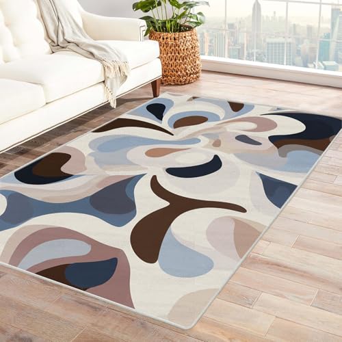 IEPOZWA BläTterpilz Unverzichtbare FußMatte FüR Teenager Und Kinder Wohnzimmer, Geeignet FüR Schlafzimmer E-Sport Zimmer(Grau)-150x210cm von IEPOZWA