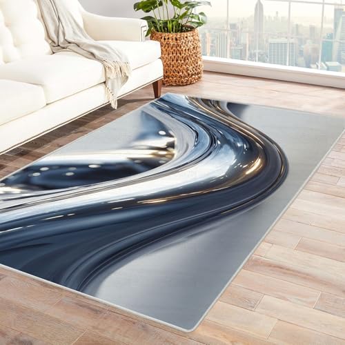 IEPOZWA FlüSsigkeit Leicht reinigbar fusselfrei haustierfreundlich für Wohnbereich(Silber)-150x240cm von IEPOZWA