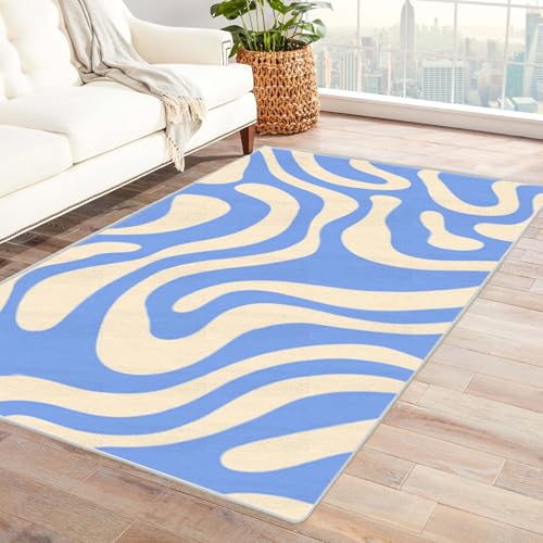 IEPOZWA Rosa Blumen Für Wohnzimmer, Esszimmer, Schlafzimmer, Anti-Rutsch Basis, Dicke, Robust(Rot)-150x210cm von IEPOZWA