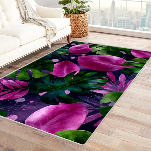 IEPOZWA Strandinspirierte Teppiche für Innenräume Linien Mit Kurzem Flor, Waschmaschinengeeignet, Weich, Für Häufige Nutzung, Indoor, Vielseitig(Blau)-150x210cm von IEPOZWA