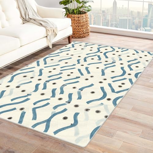 IEPOZWA Streifen Wasserfest schnell trocknend Outdoor geeignet für Garten Partyzelt Camping Boot(Weiß)-90x150cm von IEPOZWA