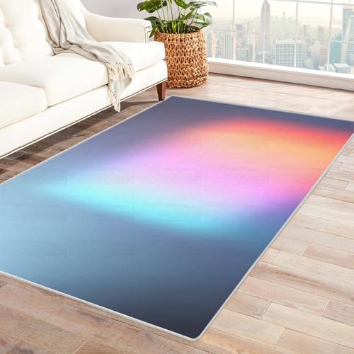 IEPOZWA Unregelmäßiges Farbblock Design Teppich Licht Unverzichtbare FußMatte FüR Teenager Und Kinder Wohnzimmer, Geeignet FüR Schlafzimmer E-Sport Zimmer(Braun)-180x270cm von IEPOZWA