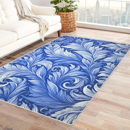IEPOZWA Wasserfleckige Linien rutschfeste Waschbare Matte für Wohnzimmer Büro Schlafzimmer Hochbelastbar(Schwarz)-240x300cm von IEPOZWA