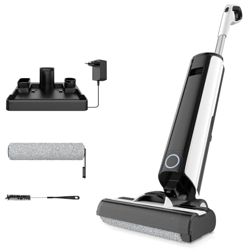 Nass-Trockensauger, Saugwischer Smart 3 in 1, Doppeltes Wassertank-Design, LED-Farbbildschirm, Selbstreinigend, Bürstenloser Motor, Saugleistung von 14 kPa, 70.000 U/min, Anwendbarer Bereich: 140 m² von IERAKOR
