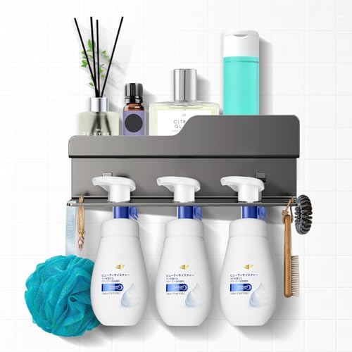 IETWATE Duschablage Ohne Bohren, Karbonstahl Badezimmer Organizer, Duschregal Ohne Bohren Großer Kapazität, Schwarz Badregal Ohne Bohre für Shampoo Körperlotion und Küche IETWATE Duschablage Ohne Bohren, Karbonstahl Badezimmer Organizer, Duschregal Ohne Bohren Großer Kapazität, Schwarz Badregal Ohne Bohre für Shampoo Körperlotion und Küche von IETWATE