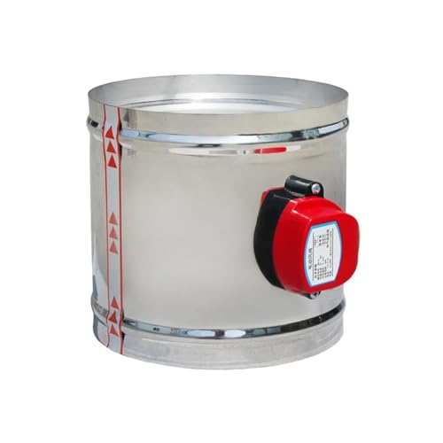 220 V 24 V 12 V 1Nm Stellantrieb Luftdämpferventil Elektrischer Luftkanal Motordämpfer Belüftungsrohrventil 60-200 mm Edelstahl(150MM DC12V) von IEUMJNAT