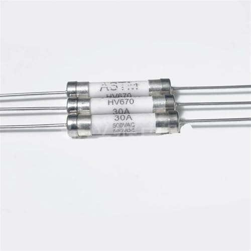 IEUMJNAT HV670 30A 500VDC/VAC HV650 30A 250VAC HV670 20A 500VDC/VAC 6 x 32 mm 1 Stück Keramikbandstiftsicherung (HV670 30A 500V) von IEUMJNAT