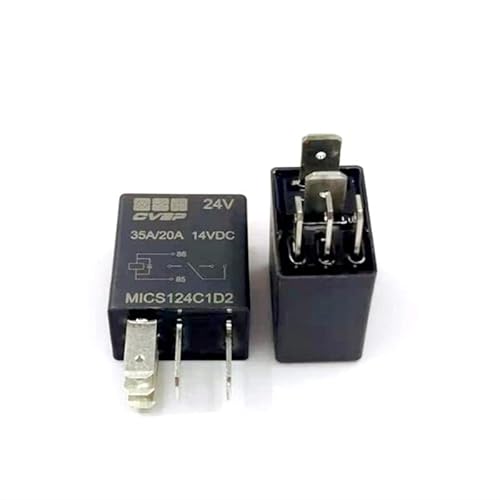 IEUMJNAT Kfz-Relais MICS124C1D2, 24 V Gleichstrom, 24 V, 24 V, 35 A, 5-poliges Relais (10 Stück) von IEUMJNAT
