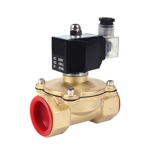 IEUMJNAT Magnetventil normal geschlossen Wasserventil IP65 Spule komplett geschlossen AC220V DC12V DC24V G3/8" G1/2" G3/4" G1 G1-1/4 G1-1/2(DN25,24v) von IEUMJNAT