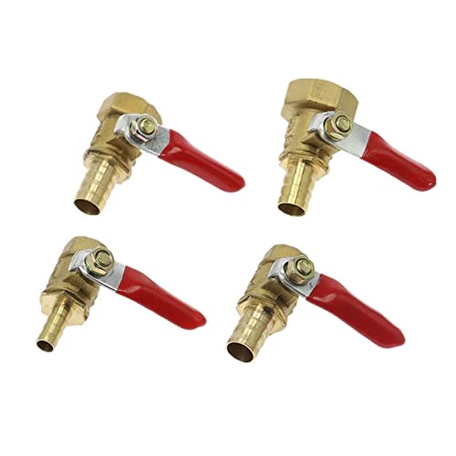 IEUMJNAT Ventil Messing Widerhaken Kugelhahn 4-12 Schlauchstutzen 1/8 Zoll 1/2 Zoll 1/4 Zoll Innengewinde Verbindungsstück Kupfer Rohr Fitting Kupplungsadapter (8 mm Schlauchstutzen, 1,3 cm) von IEUMJNAT