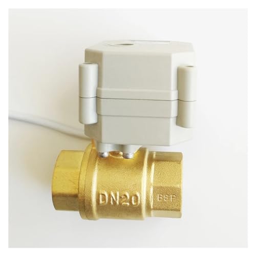 TF20-B2-C 2-Wege-Messing BSP/NPT 3/4'' DN20 Voller Durchgang Elektrisches Normal geöffnetes/geschlossenes Ventil mit Anzeige AC110V-230V Metallgetriebe(Npt,CR202 Normally Close) von IEUMJNAT
