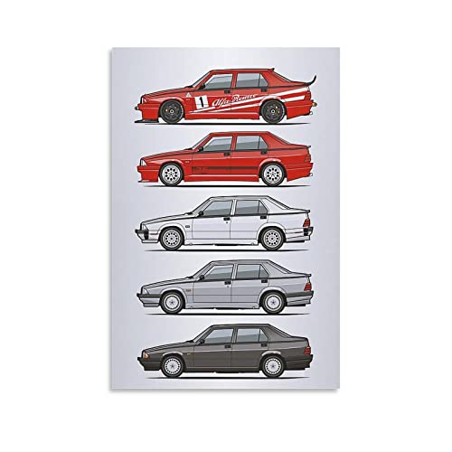 Auto-Poster Alfa Romeo 75, dekoratives Gemälde, Leinwand, Wandkunst, Wohnzimmer, Poster, Schlafzimmer, Gemälde 30 x 45 cm Auto-Poster Alfa Romeo 75, dekoratives Gemälde, Leinwand, Wandkunst, Wohnzimmer, Poster, Schlafzimmer, Gemälde 30 x 45 cm von IFER