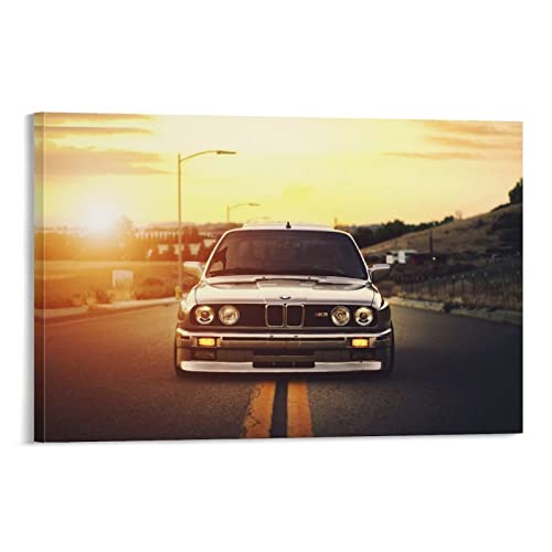 Auto-Poster BMW E30 M3, dekoratives Gemälde, Leinwand, Wandkunst, Wohnzimmer, Poster, Schlafzimmer, 40 x 60 cm von IFER