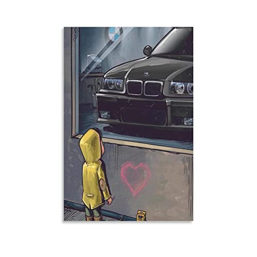 Auto-Poster BMW E36 M3, Leinwand-Kunst, Poster und Wandkunstdruck, modernes Familien-Schlafzimmer, 60 x 90 cm von IFER