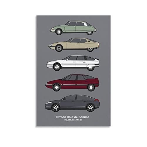 Auto-Poster Citroen Ds Cx Xm C6 Poster Dekorative Malerei Leinwand Wandkunst Wohnzimmer Poster Schlafzimmer Gemälde 60 x 90 cm von IFER
