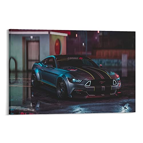 Auto-Poster Ford Mustang GT, Leinwand-Kunst, Poster und Wandkunst, Bilddruck, modernes Familien-Schlafzimmer, Deko-Poster, 40 x 60 cm von IFER