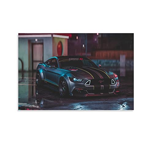 Auto-Poster Ford Mustang GT, Leinwand-Kunst, Poster und Wandkunst, Bilddruck, modernes Familien-Schlafzimmer, Deko-Poster, 60 x 90 cm von IFER