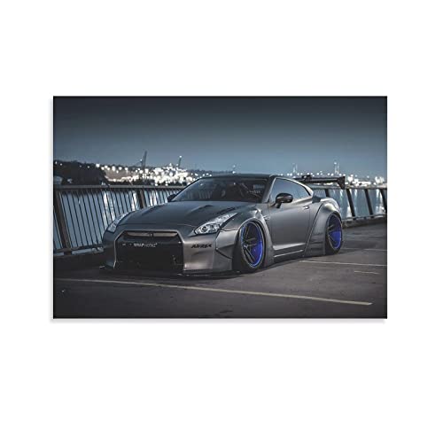 Auto-Poster Jdm Nissan Gt-r R35 Poster Dekorative Malerei Leinwand Wandkunst Wohnzimmer Poster Schlafzimmer Gemälde 40 x 60 cm von IFER