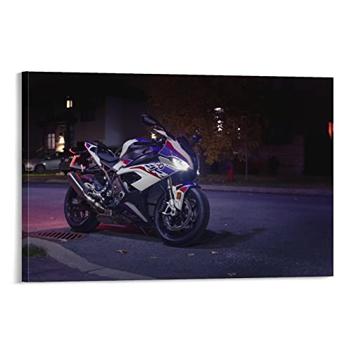 BMW S1000rr Motorrad-Poster auf Leinwand, Kunst, Poster und Wandkunst, Druck, modernes Familien-Schlafzimmer, Dekoration, Poster, 40 x 60 cm von IFER