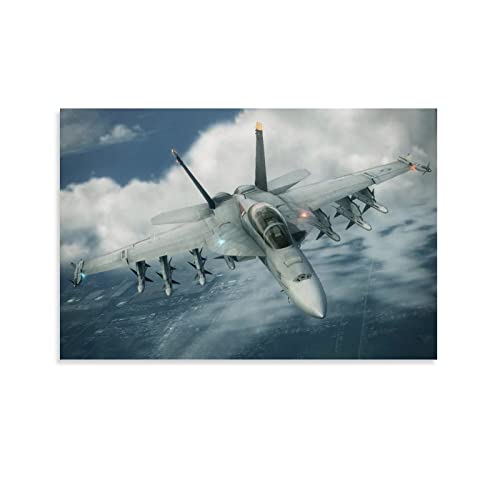 FA-18 Super Hornet Fighter Poster Leinwandbild Kunstdruck Moderne Familie Schlafzimmer Dekor Poster 30 x 45 cm von IFER