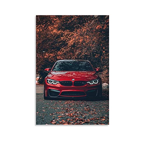 IFER Auto-Poster BMW M4, dekoratives Gemälde, Leinwand, Wandkunst, Wohnzimmer, Poster, Schlafzimmer, 40 x 60 cm von IFER