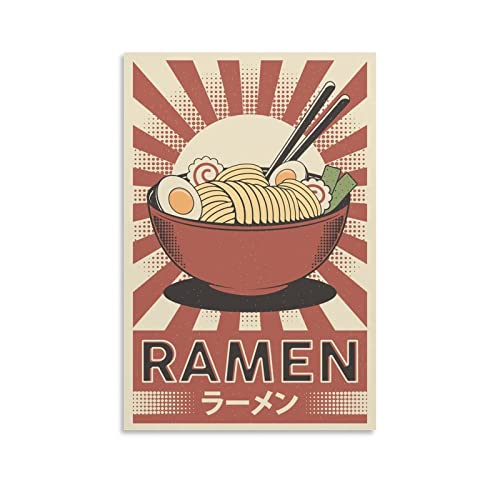 IFER Vintage Japanese Ramen Poster Leinwand Kunstdruck Poster und Wandkunstdruck Modern Family Schlafzimmer Decor Poster 40x60cm von IFER