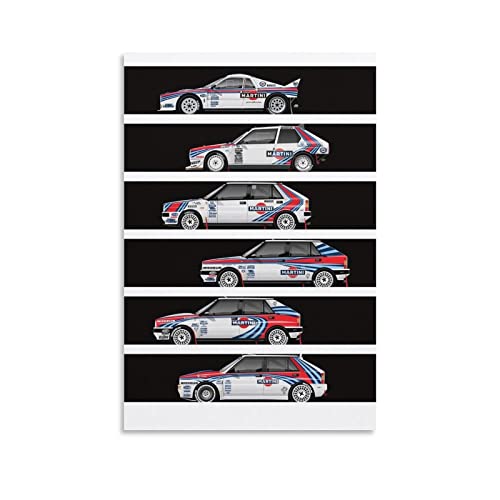 Lancia Delta Rallye-Auto-Poster auf Leinwand, Kunst, Poster und Wandkunst, Druck, modernes Familien-Schlafzimmer, Dekoration, Poster, 40 x 60 cm von IFER