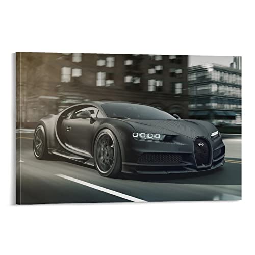 Supercar Poster Bugatti Chiron Noire Coupe Dekorative Malerei Leinwand Wandkunst Wohnzimmer Poster Schlafzimmer Gemälde 30 x 45 cm von IFER