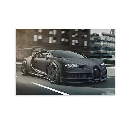Supercar Poster Bugatti Chiron Noire Coupe Dekorative Malerei Leinwand Wandkunst Wohnzimmer Poster Schlafzimmer Gemälde 40 x 60 cm von IFER