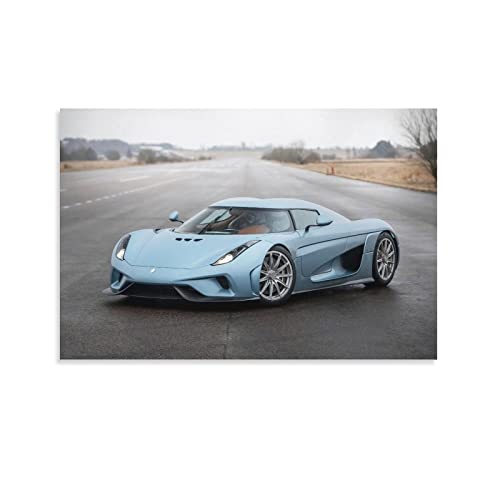 Supercar Poster Koenigsegg Regera Poster Dekorative Malerei Leinwand Wandkunst Wohnzimmer Poster Schlafzimmer Gemälde 30 x 45 cm von IFER