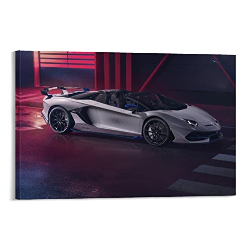 Supercar Poster Lamborghini Aventador Svj Poster Dekorative Malerei Leinwand Wandkunst Wohnzimmer Poster Schlafzimmer Gemälde 40 x 60 cm von IFER