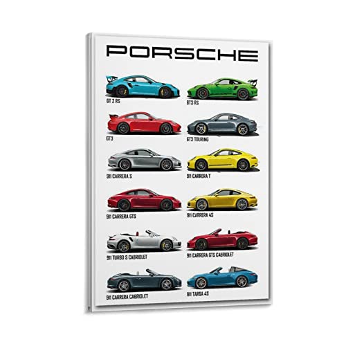 Supercar Poster Porsche 911 Modell Leinwand Kunst Poster und Wandkunst Bild Druck Moderne Familie Schlafzimmer Dekor Poster 30 x 45 cm von IFER