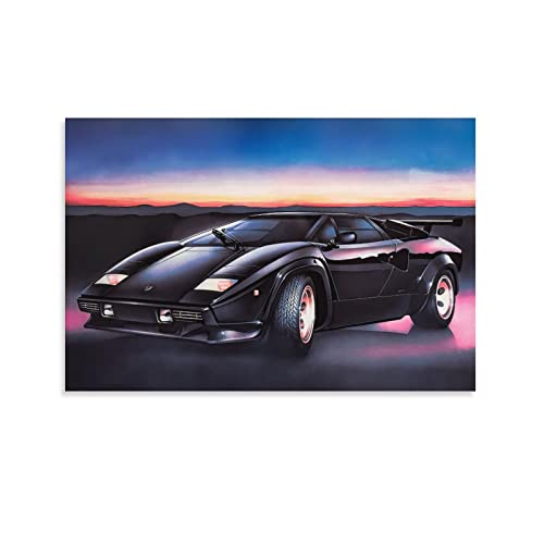 Vintage-Auto-Poster Lamborghini Countach Anime-Poster, dekoratives Gemälde, Leinwand, Wandkunst, Wohnzimmer, Poster, Schlafzimmer, Gemälde, 30 x 45 cm von IFER