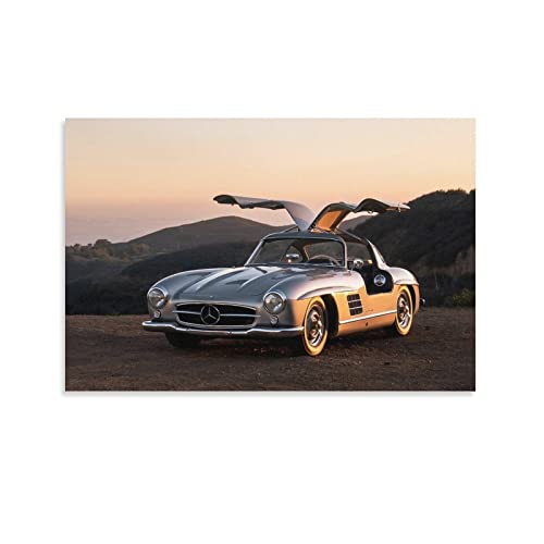 Vintage-Auto-Poster Mercedes Benz 300 Sl, Leinwand-Kunst, Poster und Wandkunst, Bilddruck, modernes Familien-Schlafzimmer, Deko-Poster, 30 x 45 cm von IFER