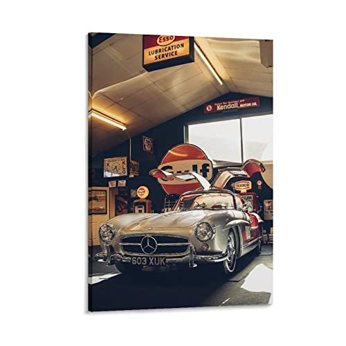Vintage-Auto-Poster Mercedes Benz 300sl Roadster, Leinwand-Kunst, Poster und Wandkunst, Druck, modernes Familien-Schlafzimmer, Deko-Poster, 40 x 60 cm von IFER